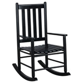Best Furniture Outlet - Coaster - Annie Slat Back Solid Wood Rocking Chair Black - 609456